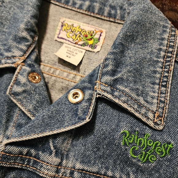 Vintage Rainforest Cafe Denim Jacket XS - Picture 4 of 4